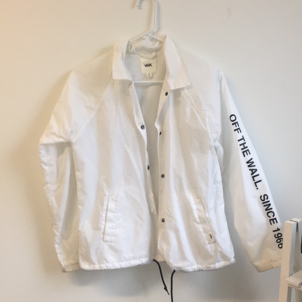 White Vans Windbreaker